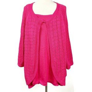 NEW Maggie Barnes Cardigan Sweater Set 4X